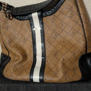 L.A.M.B. Brown and Black Shoulder Bag